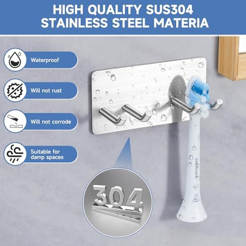 Oukimly Wall Mounted Toothbrush Holder