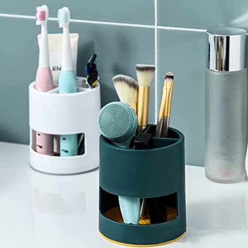 EAPMIC 4-Slot Plastic Toothbrush and Toothpaste Holder Organizer Drainage System Modern Design