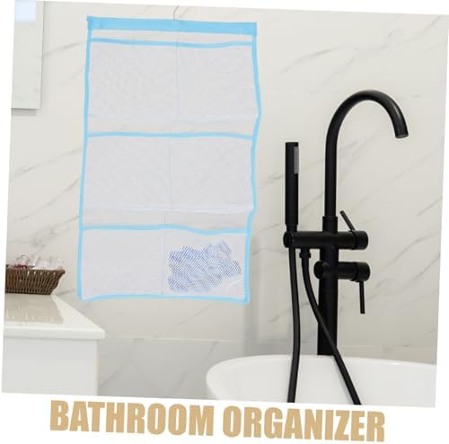 6-Pocket Mesh Over The Door Shower Basket