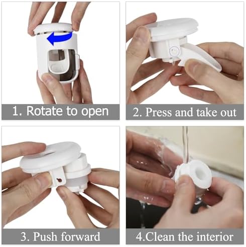 4 Pack Wall Mounted Toothbrush Holder with Cover