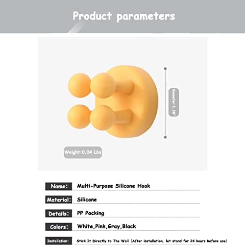 6 Pcs Silicone Waterproof Toothbrush Holders with Hooks