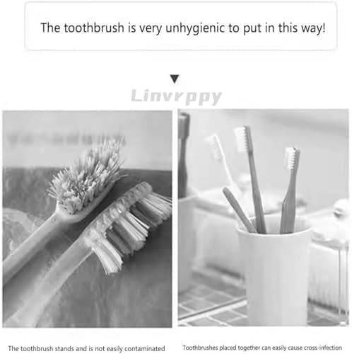 Compact Wall-Mounted Toothbrush Toothpaste Holder