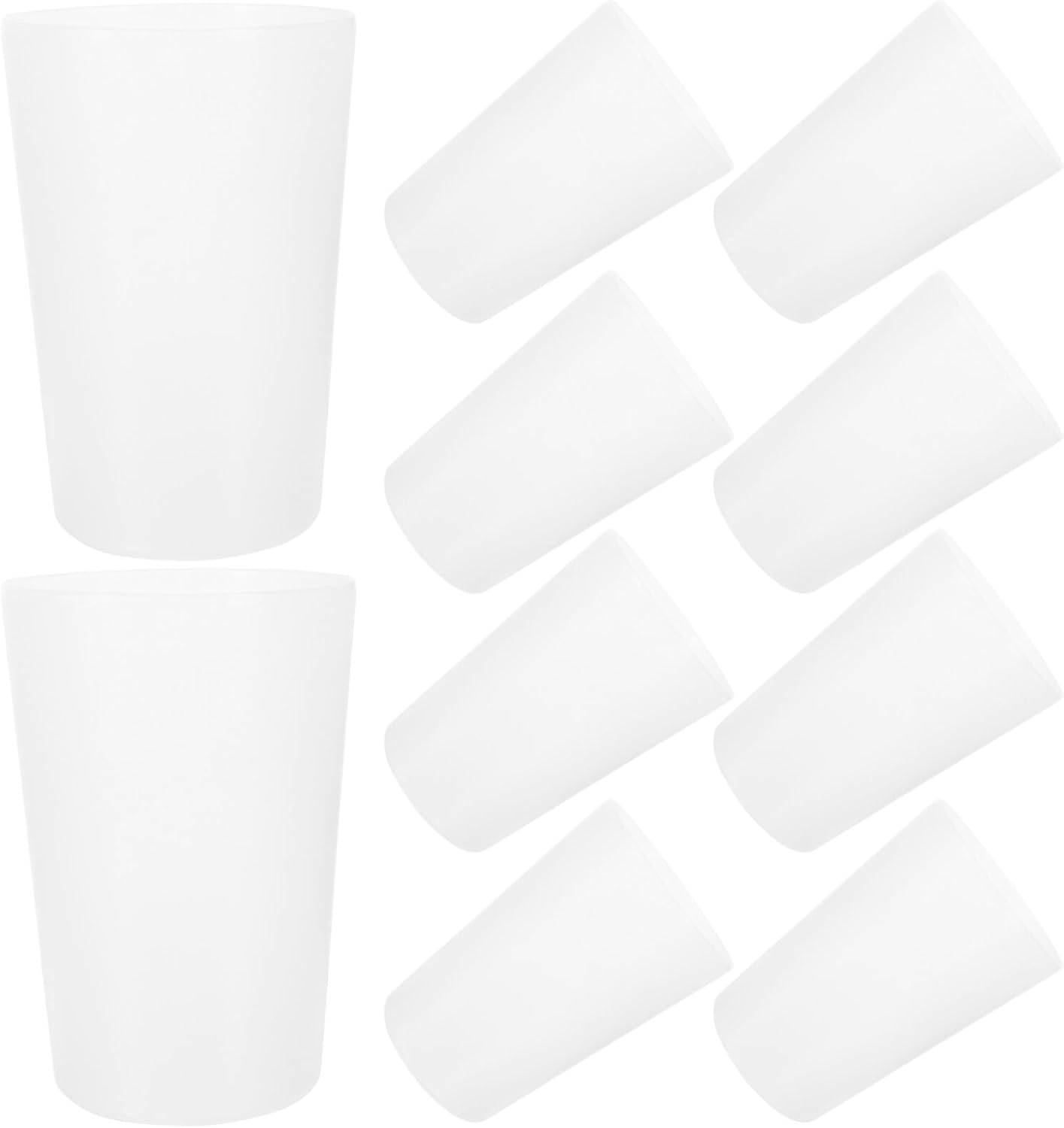 Kichvoe 10-Pack Transparent Toothbrush Cups