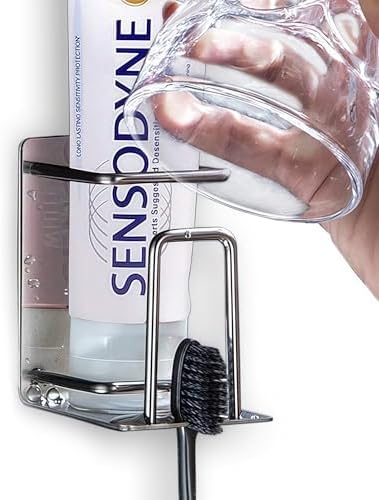 Stainless Steel 3-in-1 Wall-Mounted Toothbrush Holder