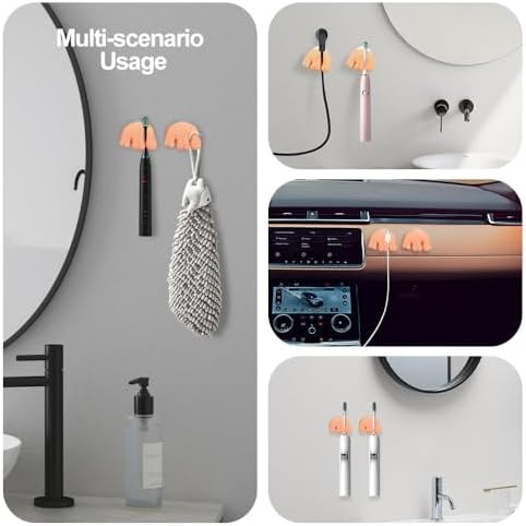 Cute Self-Adhesive Toe Shaped Toothbrush Holder Organizer