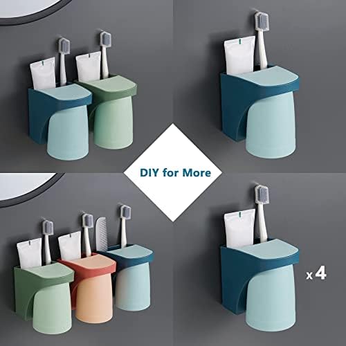 Magnetic Cup Toothbrush Holder compact easy to use drill-free space-saving design