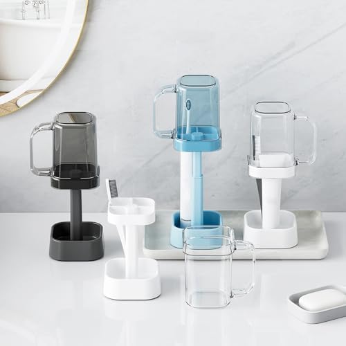 Premium Toothbrush Holder with Cup Divider