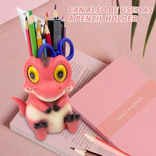 FlidRunest Dinosaur Toothbrush Holder - Pink