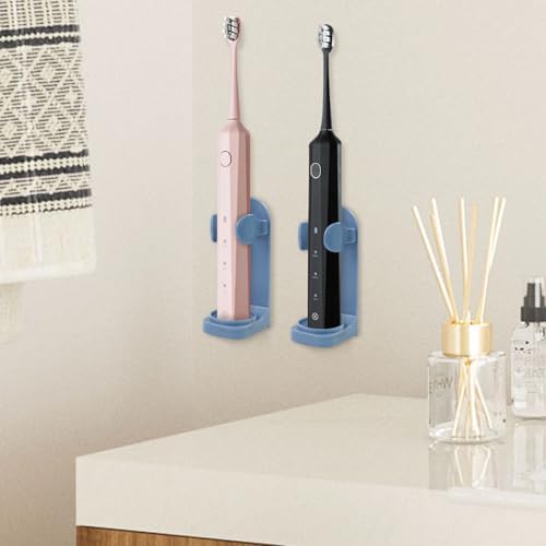 Feelorna 2 Pcs Electric Toothbrush Holders Wall Mounted No Drilling Organizer