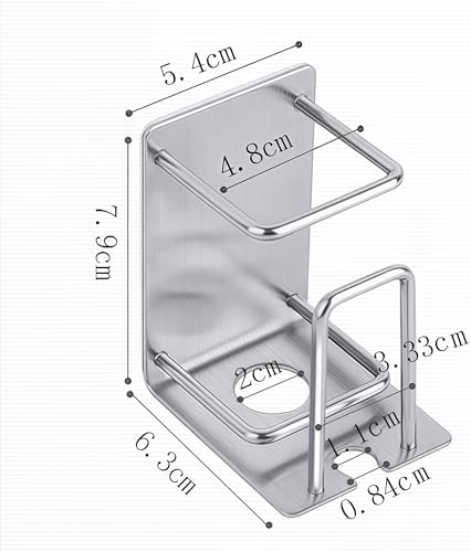 Stainless Steel 3-in-1 Wall-Mounted Toothbrush Holder