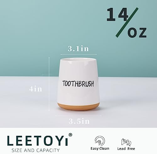 Elegant Ceramic Toothbrush Holder for Home Kitchen