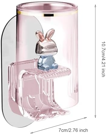 Efficient Wall Toothbrush Mouthwash Bracket Pink