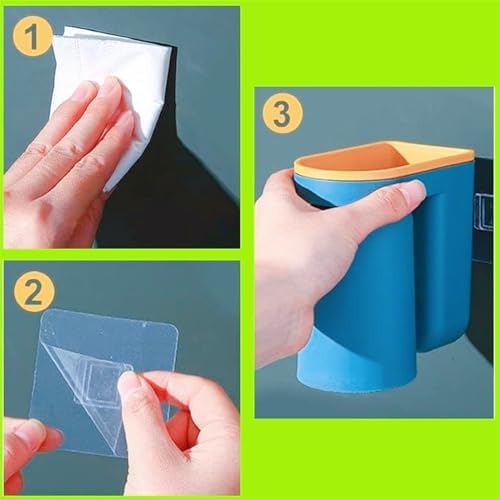 Space Saving 2-in-1 Toothbrush Holder with Cup Orange
