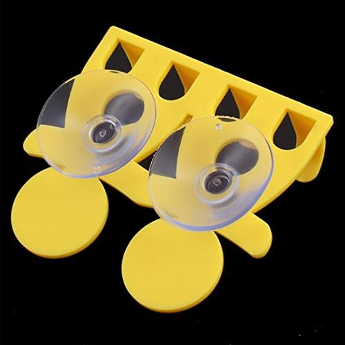 Ultraj Suction Cup Toothbrush Holder Yellow Black