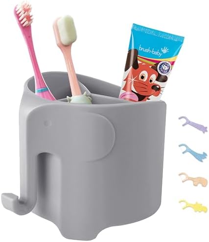 Cute Elephant Toothbrush Holder for Kids