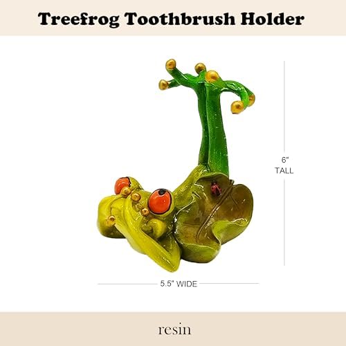 Tree Frog Toothbrush Holder Set