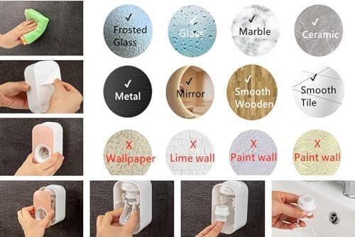 Bathroom Set with giggles - 2 Pc - Touchless Toothpaste Dispenser