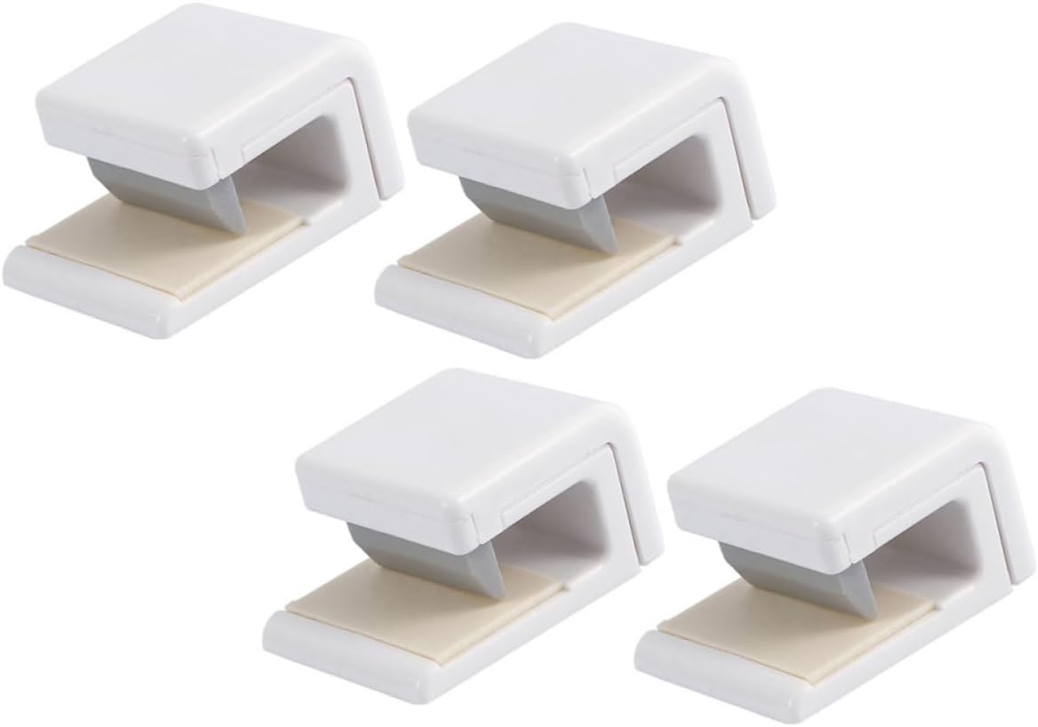 4pcs Wall Clips for Bathroom Toothpaste Holder and Toothbrush Stand