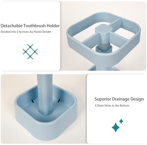 Premium Toothbrush Holder with Cup Divider