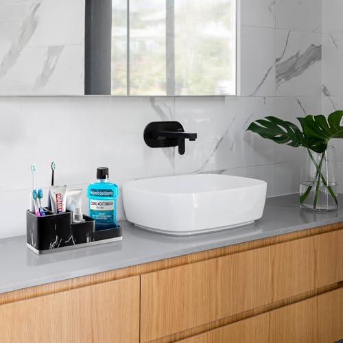VITVITI Resin Toothbrush Holder 5 Compartment Bathroom Organizer