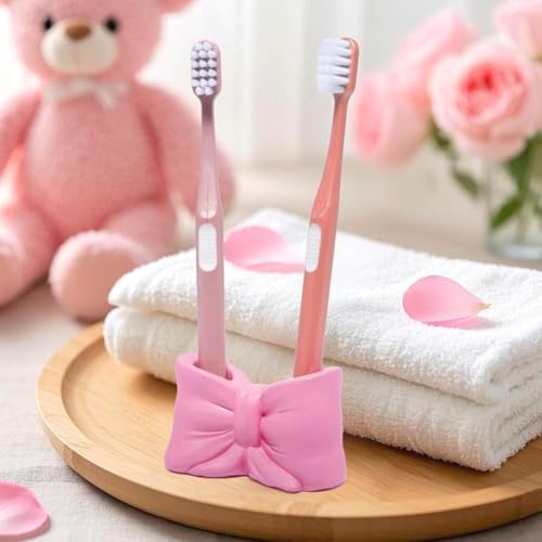 Cute Bowtie Holder Multifunctional Nightstand Organizer for Toothbrushes Pens