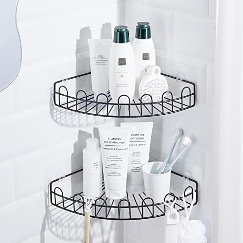 KINCMAX Corner Shower Caddy 2-Pack Matte Black 1