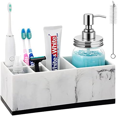 VITVITI 6 Compartment Toothbrush Holder for Bathroom Sink Countertop Organizer