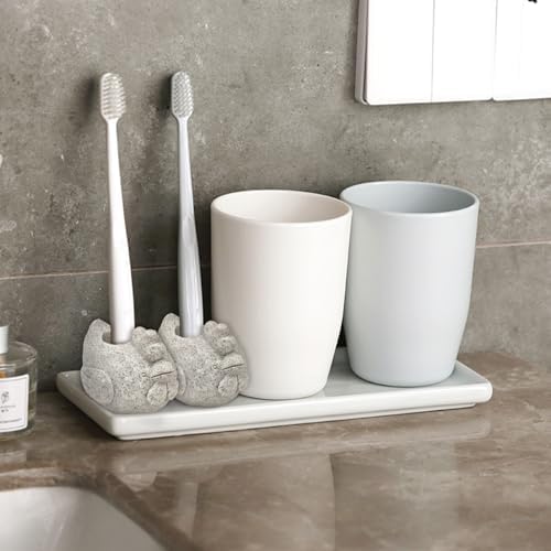 Cute Cartoon Toothbrush Stand with Animal Design