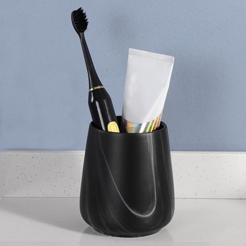 Marble Black Ceramic Toothbrush Holder