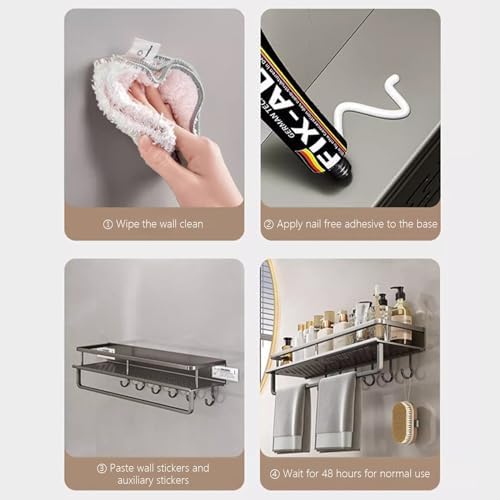 No-Punch Hanging Shower Caddy