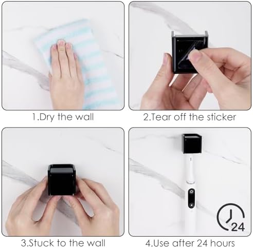 2PCS Wall-Mounted Self-Adhesive Toothbrush Holder Black