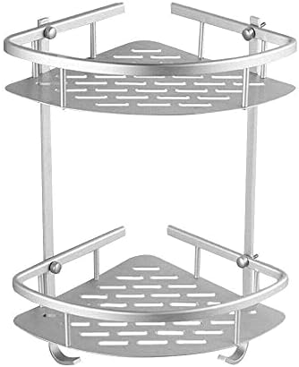High-Capacity Aluminum Silver Wall Organizer for Bathrooms