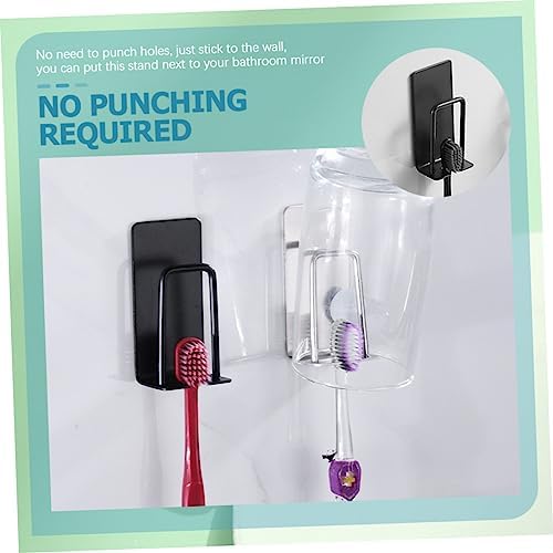 PrettyZoom 2-Piece Wall Mount Toothbrush Holders Stainless Steel Easy Install