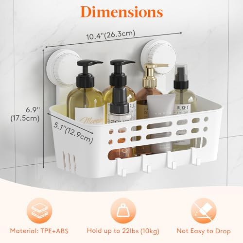 Effortless Suction Cup Shower Caddy