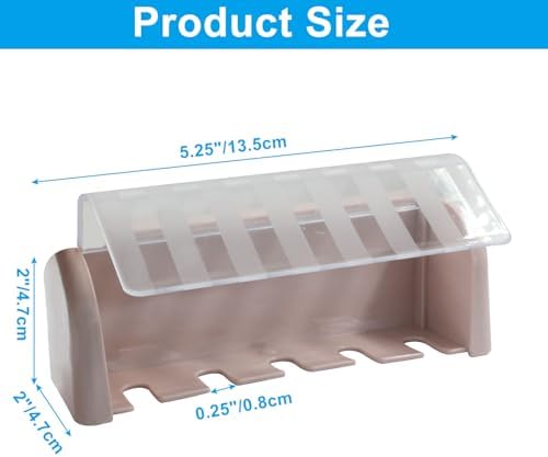 Zorfeter 5 Slots Pink Wall-Mounted Toothbrush Holder