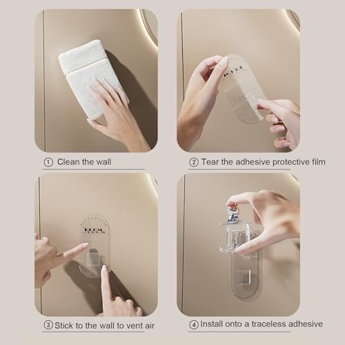 Efficient Wall Toothbrush Mouthwash Bracket Pink