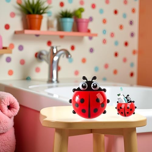 Ladybug Toothbrush Holder Fun Suction Design