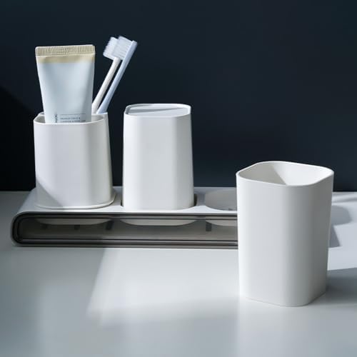 Stylish Toothbrush Holder with 2 Rinso Cups