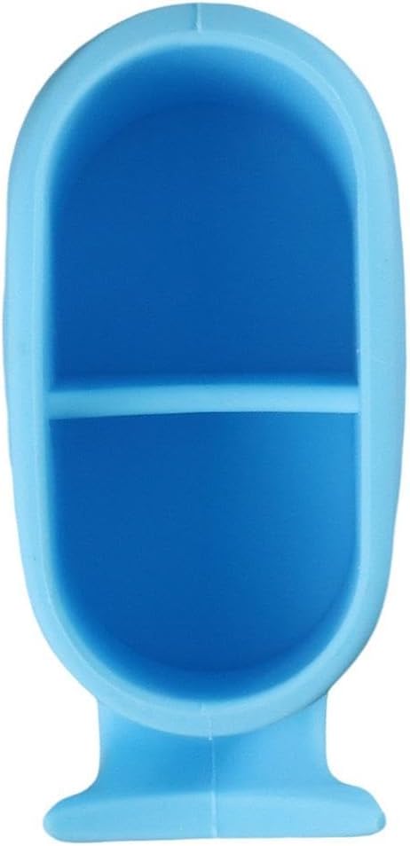 Cute Silicone Whale Toothbrush Holder for Kids - Blue
