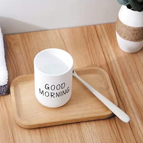 Cawein 2pcs Frosted Bathroom Tumblers with Toothbrush Holder Design