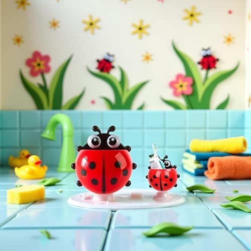 Ladybug Toothbrush Holder Fun Suction Design