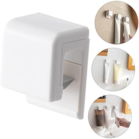 2pcs Self-Adhesive Toothpaste Storage Clip for Bathroom Organizer