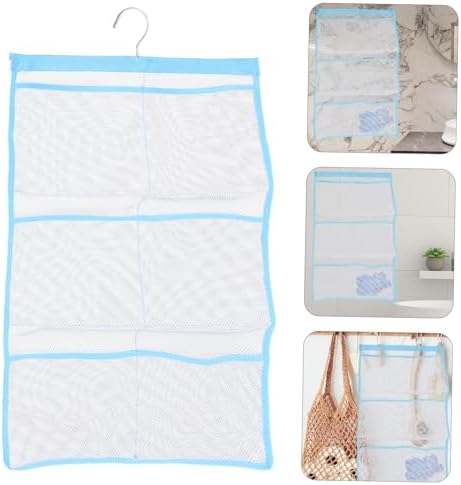 Quick-Dry Mesh Shower Organizer with 6 Pockets for Bathroom Accessories