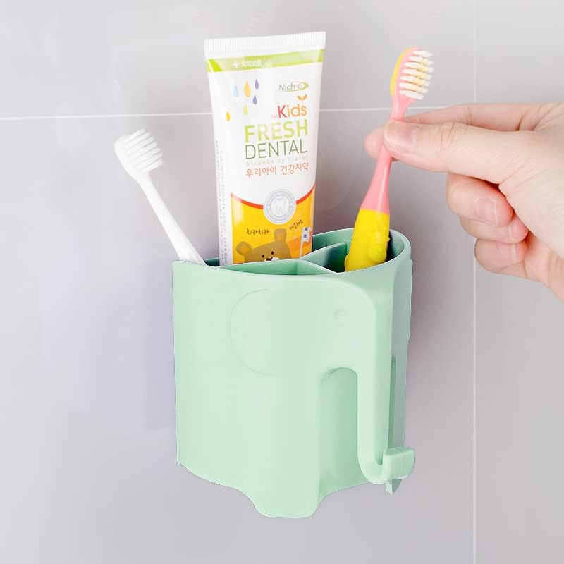 Hippywell Cute Elephant Toothbrush Holder for Kids