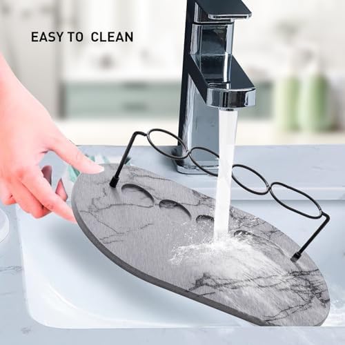 Stylish Metal Toothbrush Holder with Diatomite Base