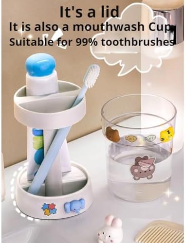 POMN Kids Toothbrush Holder with Cute Design for Kids