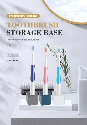 Sleek Mini Ceramic Toothbrush Holder Stand