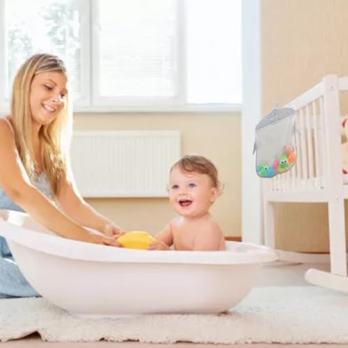 KUYYFDS Easy Bath Toy Organizer Net for Kids with Suction Cups