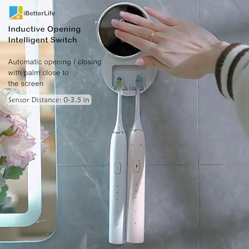 Compact Wall-Mounted Toothbrush Razor Holder with Smart Sensors