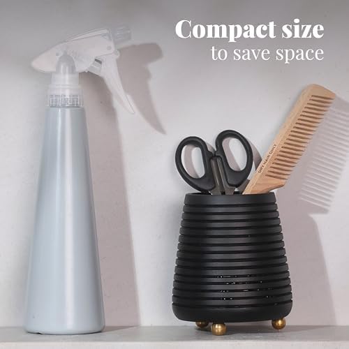 Folkulture 4x3 Wood Toothbrush Holder Black